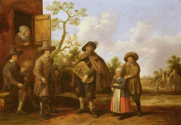 Dorfszene mit Musikern, 1659